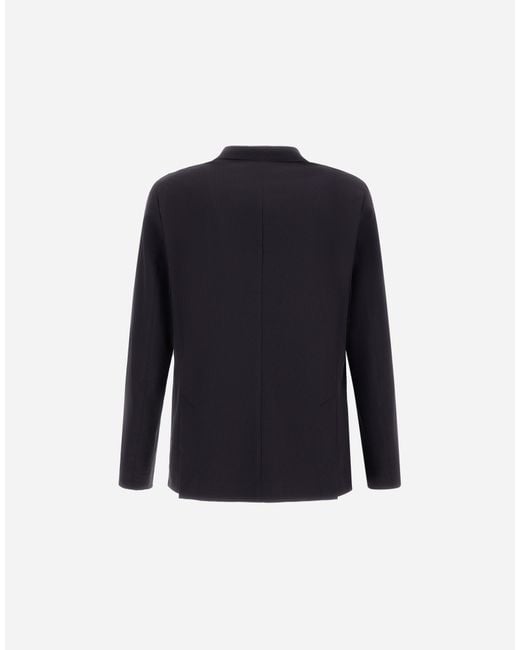 Herno Blue Seer-Crease Blazer for men
