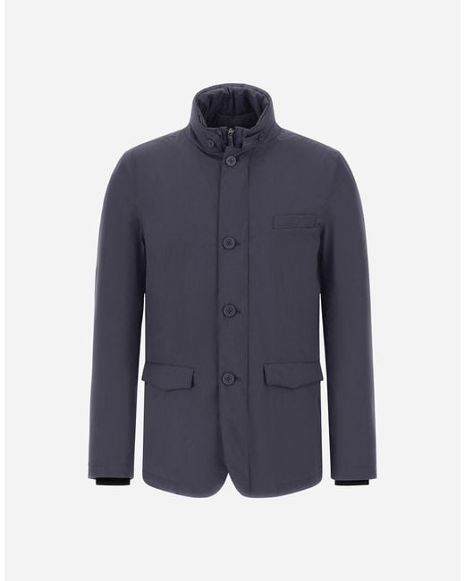 Herno Blue Blazer With Bib for men