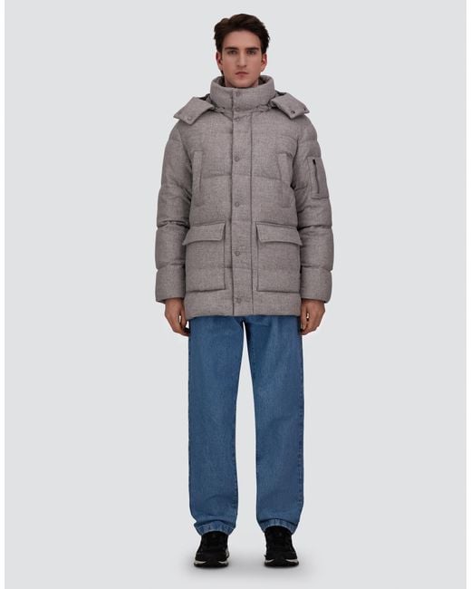 Herno Gray Short Parka for men