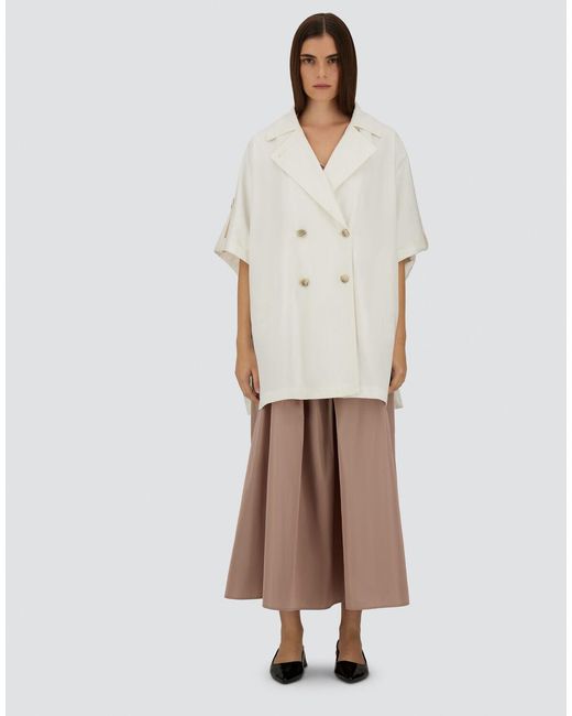 Herno White Dean Poncho