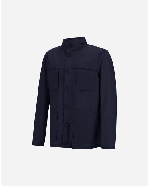 Herno Blue Ultralight Crease Field Jacket for men