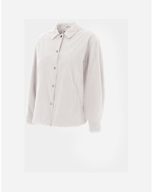 Herno White Suede Effect Jacket