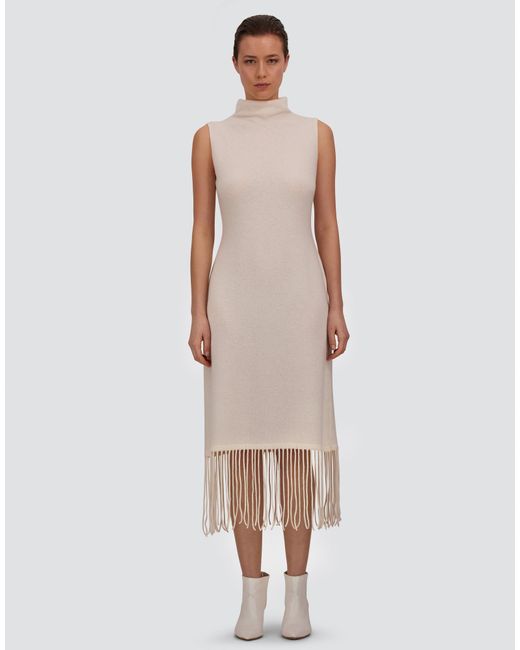 Herno White Wool And Cashmere Stocking-Stitch Dress