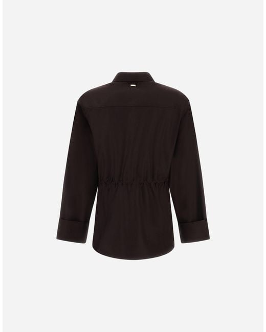 Herno Black Wool And Silk Shirt