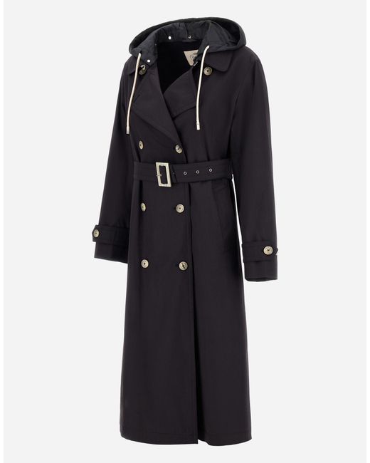 Herno Black Trench Coat
