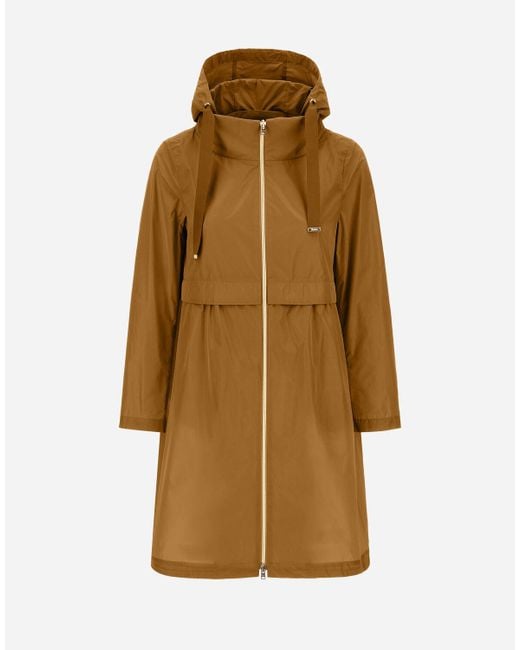 PARKA LUNGO IN NEW TECHNO TAFFETA' di Herno in Natural
