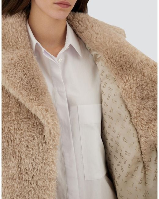 Herno Natural Curly Alternative Fur Coat