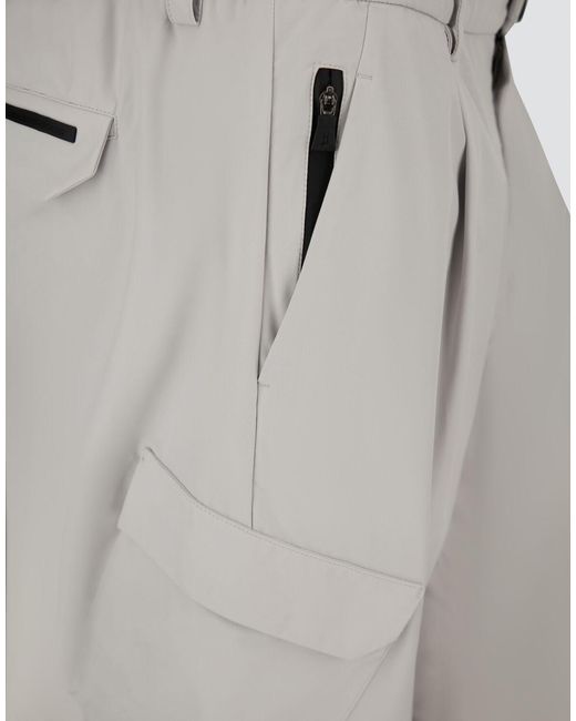 Herno Gray Nylon Dive Trousers for men