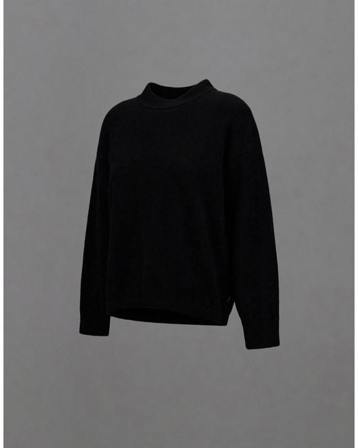 Herno Black Pullover Laminar Aus Soft Wool