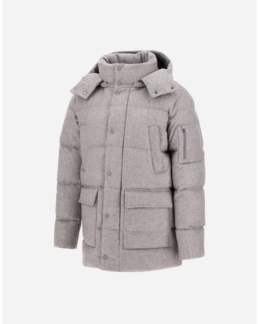 Herno Gray Short Parka for men