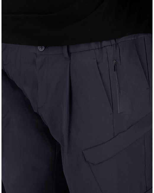 Herno Blue Light Comfort Stretch Woven Cargo Trousers for men