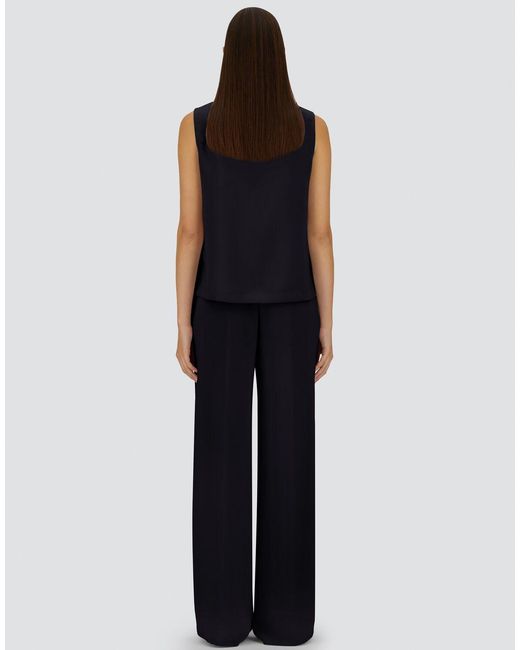 Herno Blue V-Neck Top