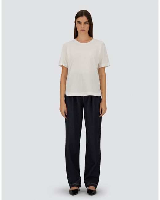 Herno White Superfine Cotton Stretch T-Shirt