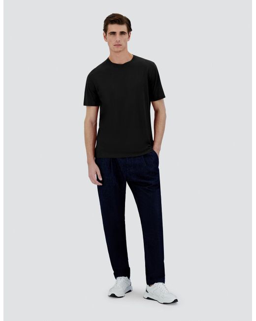 Herno Black Camiseta De Jersey Crepe for men