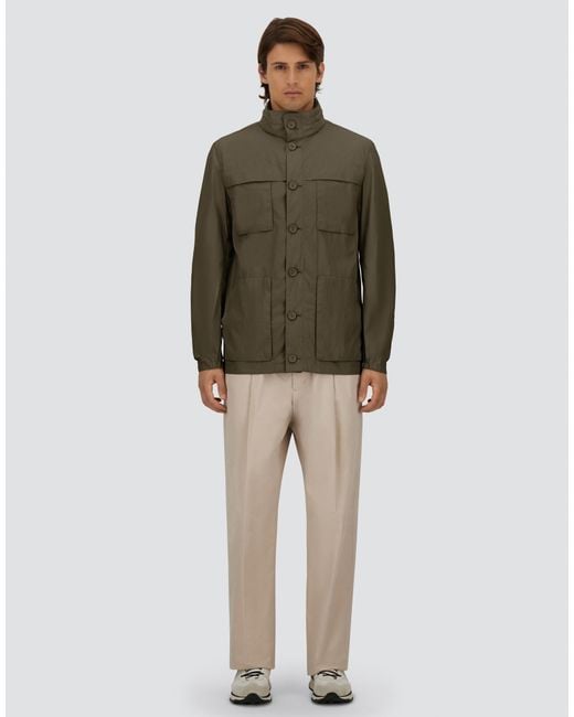 Herno Green Ultralight Crease Field Jacket for men