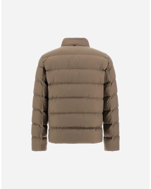 BOMBER IN ARENDELLE E FAUX FUR di Herno in Brown da Uomo