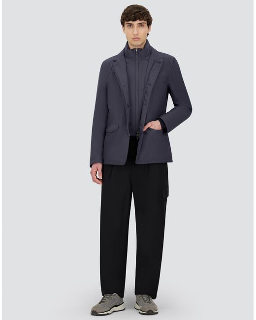 Herno Blue Blazer With Bib for men