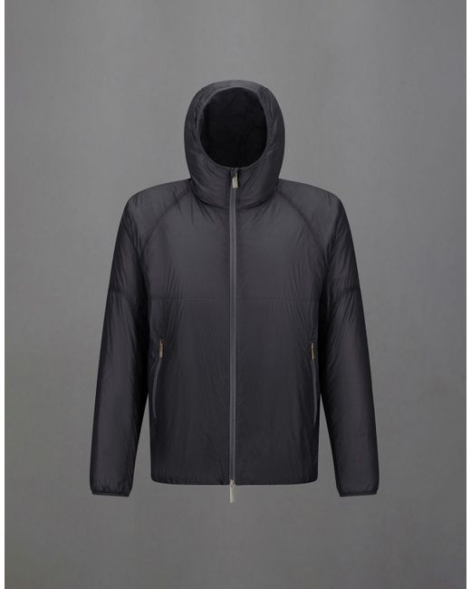 Herno Gray Laminar Quilted Ripstop Hooded Jacket