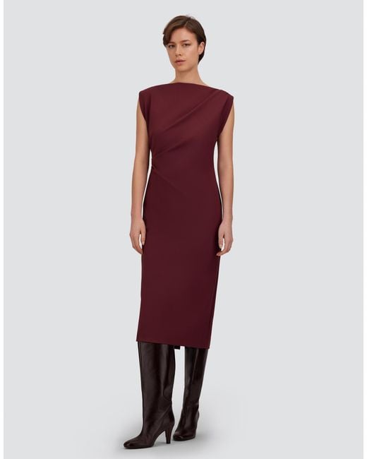 Herno Purple Bi-Stretch Fabric Dress