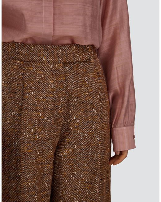 Herno Brown Baby Alpaca And Wool Trousers