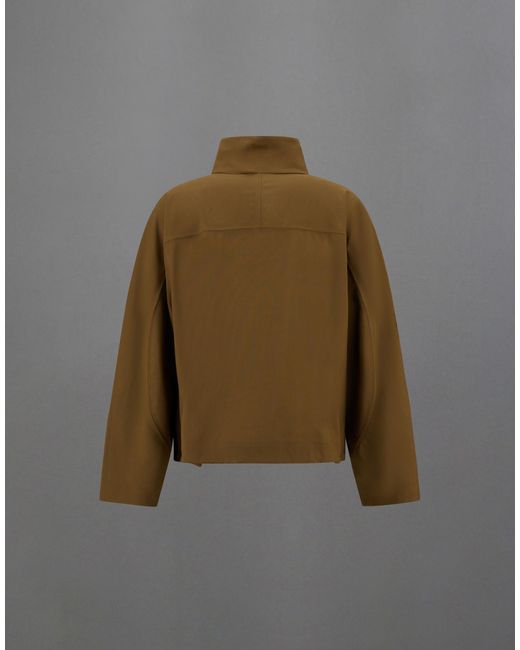 Herno Green Laminar Jacket With High Collar