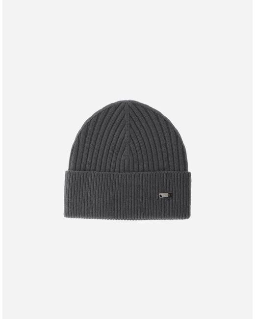 Herno Mütze Aus Double Rib Wool in Black für Herren