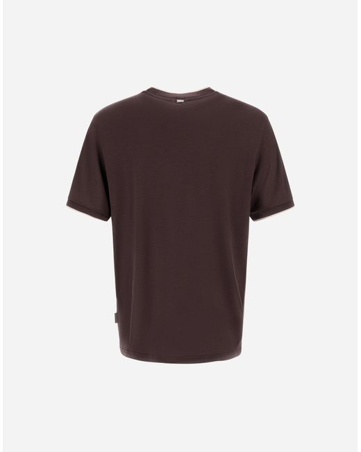 Herno Red T-shirt In Soft�wool Jersey for men