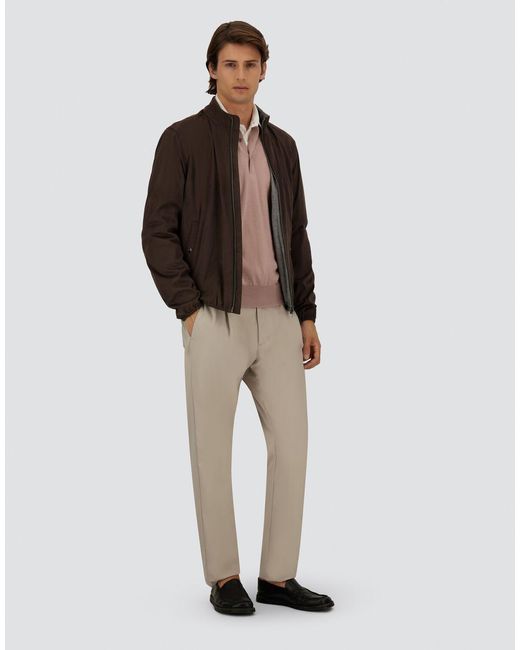 Herno Pink Long-Sleeved Polo Shirt for men