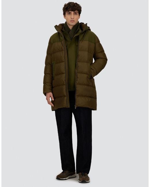 Herno Green Field Jacket In Pure Wool Cloth for men