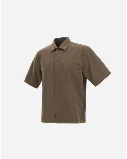 Herno Gray Seer-Crease Shirt for men