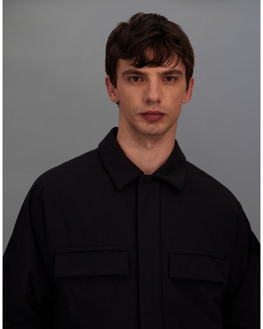 Herno Black Laminar Overshirt Jacket