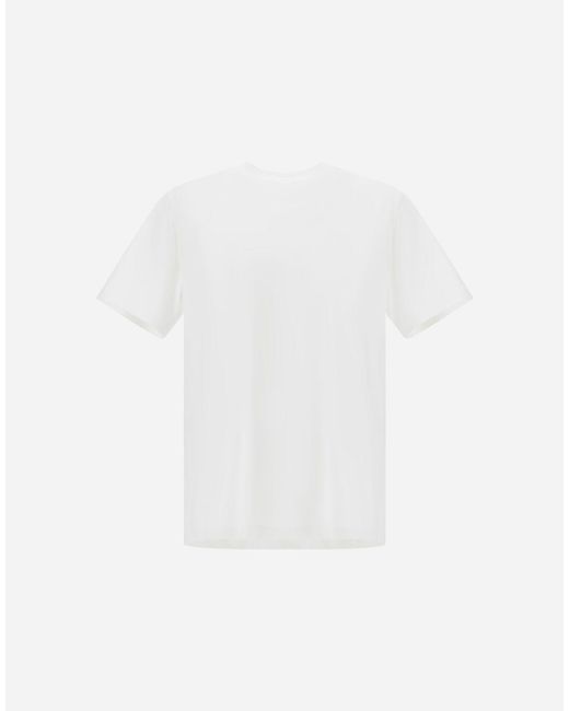 Herno White Camiseta De Superfine Cotton Stretch for men