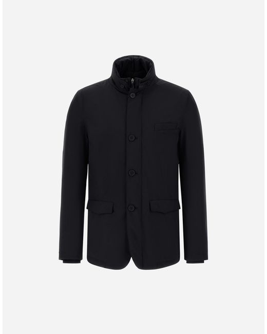 Herno Blue Blazer With Bib for men