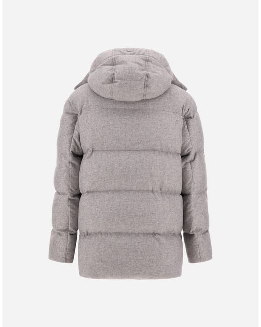 Herno Gray Short Parka for men