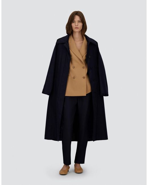 Herno Blue Fluid Wool Trousers