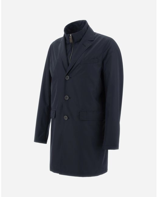 Herno Blue Byron Raincoat for men