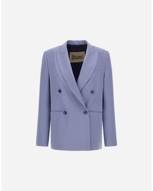 Herno Blue Flawless Woven Blazer