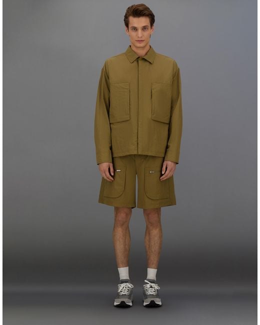 Herno Green Laminar Shacket