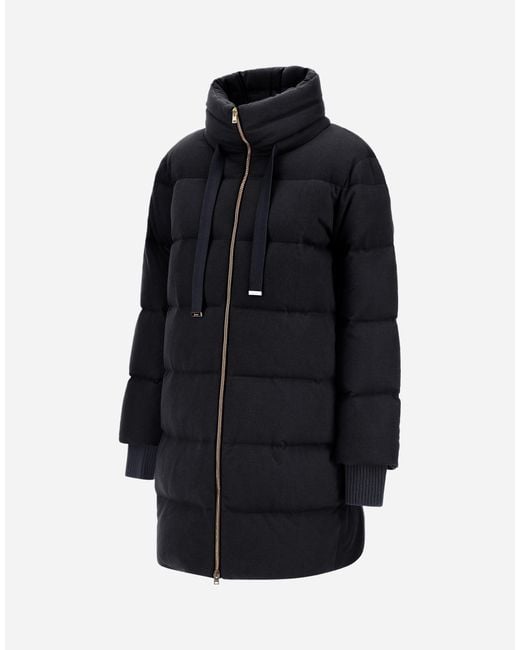Herno Blue Cashmere And Silk Jacket