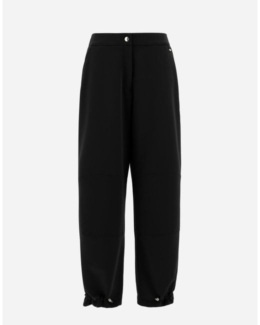 Herno Black Viscose Effect Trousers