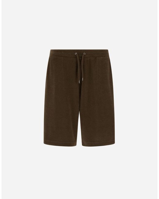 SHORT IN SPONGE EFFECT SWEATER di Herno in Natural da Uomo