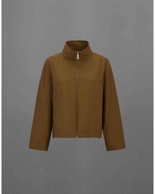 Herno Green Laminar Jacket With High Collar