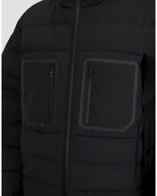 GIACCA CON CAPPUCCIO IN 2 LAYER WINDSTOPPER di Herno in Blue da Uomo