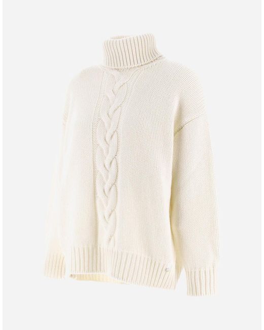 Herno White Luxury Eternity Sweater