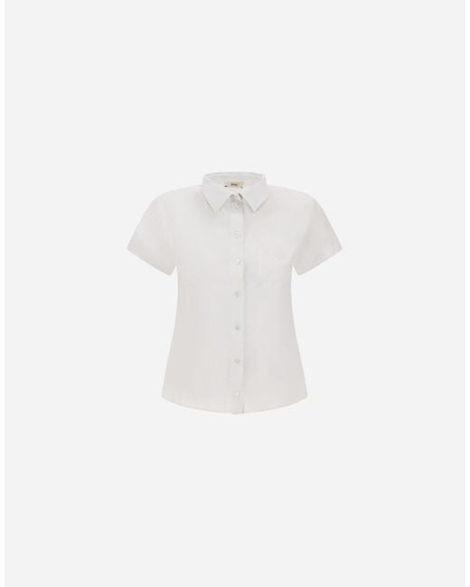 CAMICIA DA DONNA A MANICHE CORTE IN SPRING ULTRALIGHT SCUBA di Herno in White