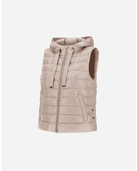 SMANICATO IN NYLON ULTRALIGHT E MONOGRAM di Herno in Natural