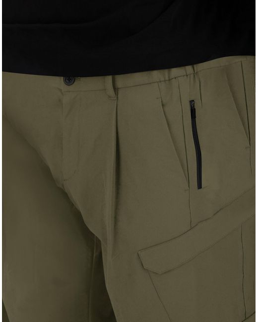 Herno Green Light Comfort Stretch Woven Cargo Trousers for men