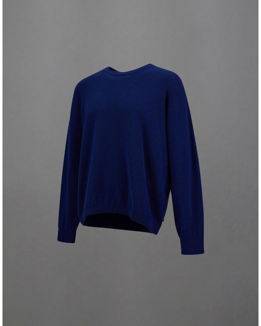 Herno Blue Laminar Crew-Neck Jumper