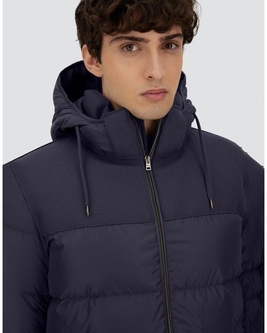 Herno Blue Long Jacket for men