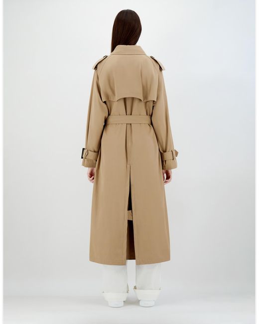 Herno Natural Light Cotton Canvas Trench Coat